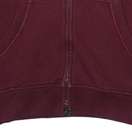 Armani Jeans Men's Red Full Zip Hooded Sweatshirt Size M