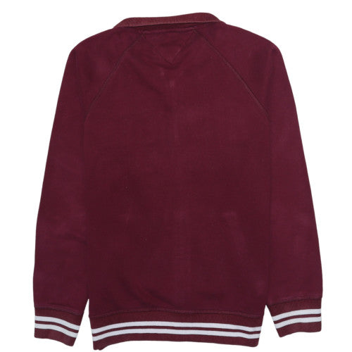 Tommy Hilfiger Men’s Red Full Zip Logo Sweatshirt Size M