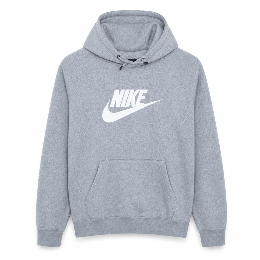 Nike Men's Grey Pullover Hoodie XL Fleece Cotton Blend Logo