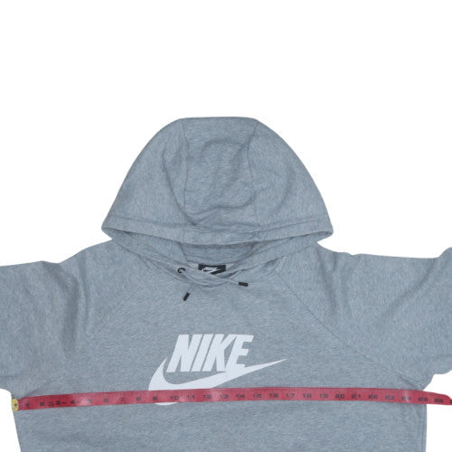 Nike Men's Grey Pullover Hoodie XL Fleece Cotton Blend Logo