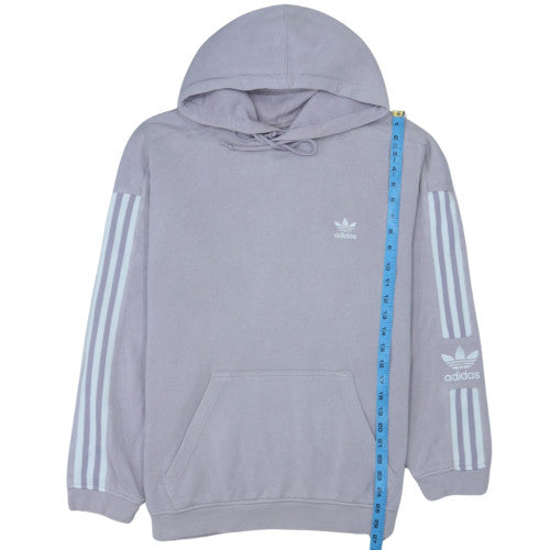 Adidas Men's Purple Pullover Hoodie Size M Logo Fleece Sportswear