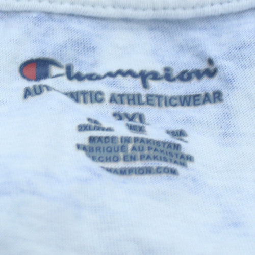 Champion Men's Blue Tie-Dye GU Graphic Cotton T-Shirt Size XL