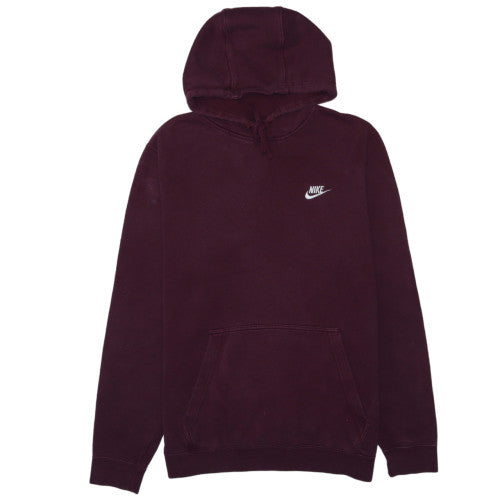 Nike Mens Brown Pullover Hoodie L Regular Fit Fleece Sweatshirt