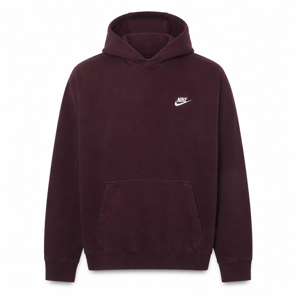 Nike Mens Brown Pullover Hoodie L Regular Fit Fleece Sweatshirt