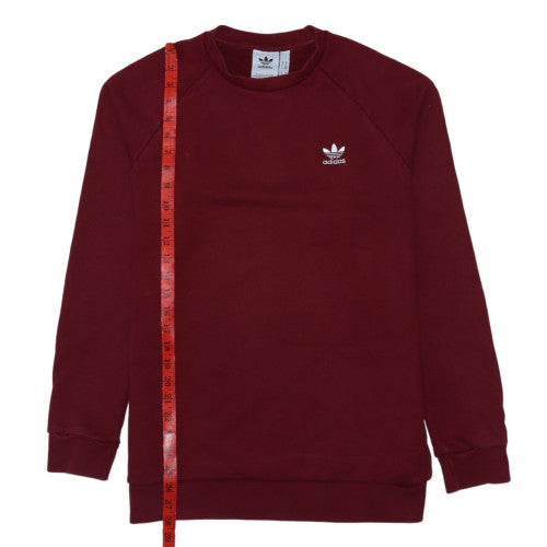 Adidas Men's Red Crew Neck Pullover Sweatshirt Size M