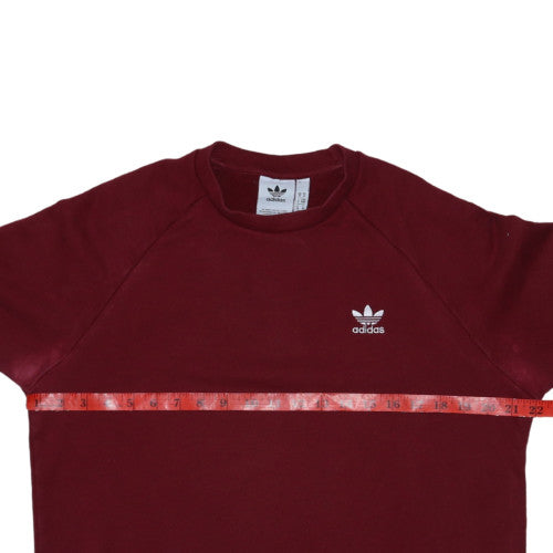 Adidas Men's Red Crew Neck Pullover Sweatshirt Size M