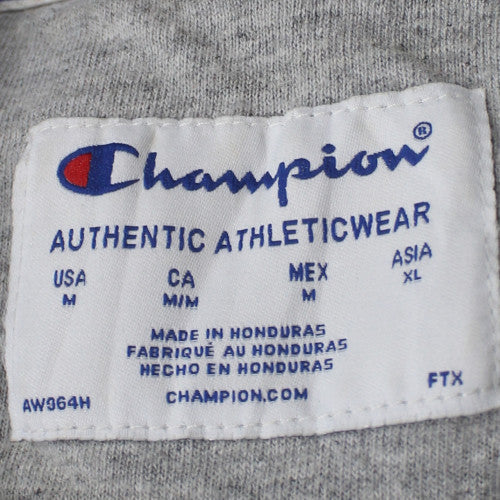 Champion Men's Black Pullover Hoodie M Regular Fit Logo Fleece