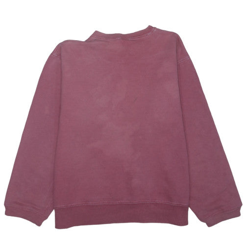 Champion Womens Pink Notre Dame Pullover Sweatshirt Large Cotton Blend
