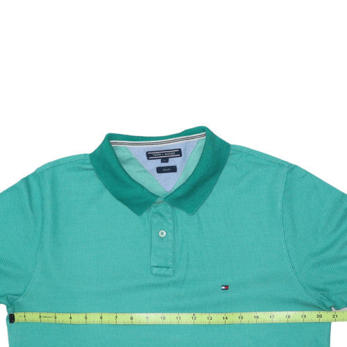 Tommy Hilfiger Men's Green Slim Fit Polo Shirt Size L