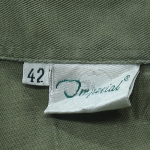 Imperial Men's Green 42in Regular Fit Cotton Military Shirt