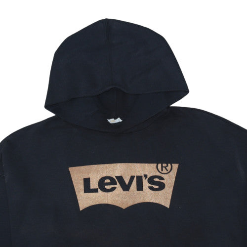 Levi's Men's Black Pullover Hoodie L Regular Fit Logo Fleece