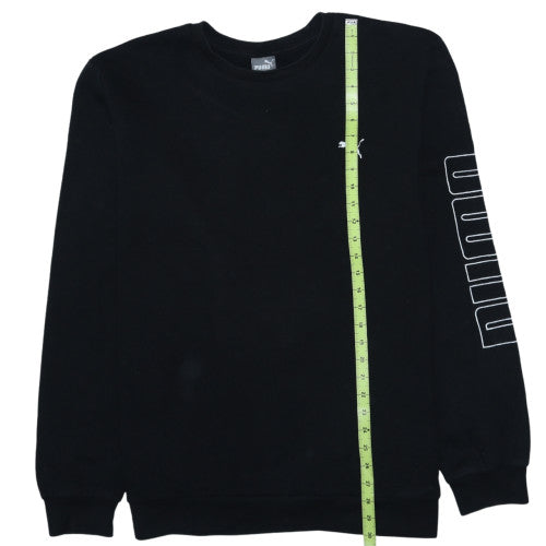 Puma Mens Black XL Crew Neck Pullover Sweatshirt Logo Print