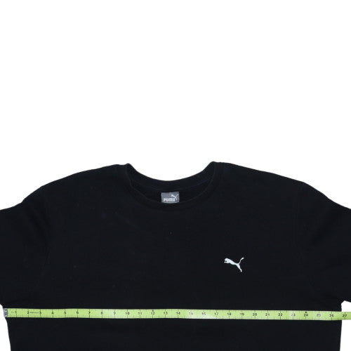 Puma Mens Black XL Crew Neck Pullover Sweatshirt Logo Print