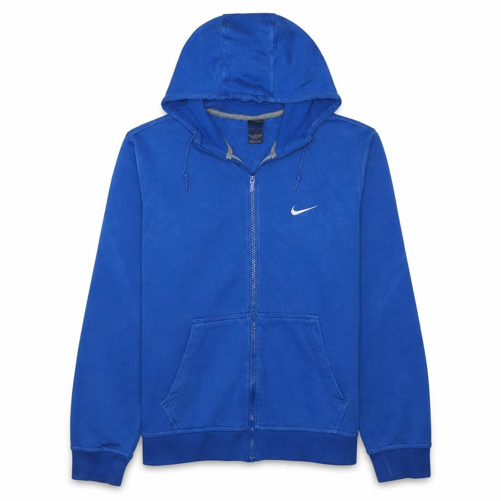 Nike Men's Blue Full Zip Hoodie XL Sports Cotton Fleece