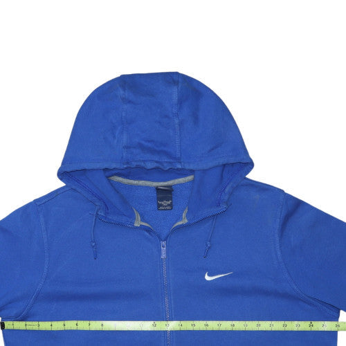 Nike Men's Blue Full Zip Hoodie XL Sports Cotton Fleece