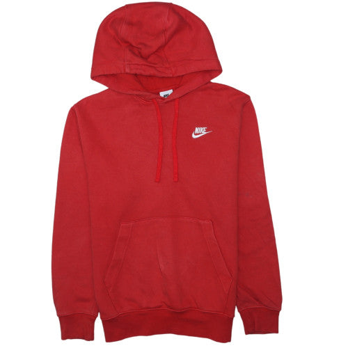 Nike Men's Red XS Pullover Fleece Hoodie with Logo