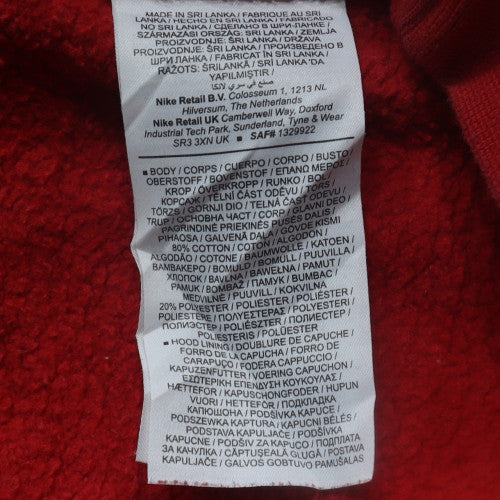 Nike Men's Red XS Pullover Fleece Hoodie with Logo