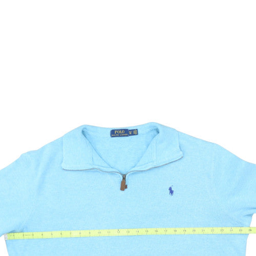 Polo Ralph Lauren Men's Blue XL 1/4 Zip Cotton Sweatshirt