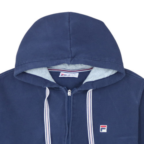 FILA Men’s Blue Full Zip Hoodie XL Cotton Blend Sportswear