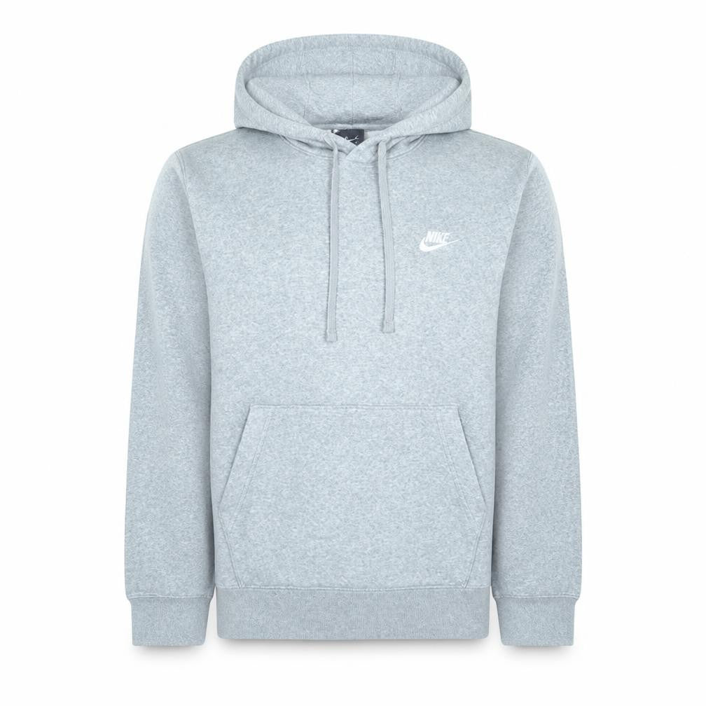 Nike Men's Grey Pullover Hoodie Size M Embroidered Logo Fleece