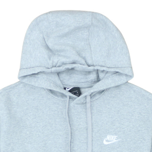 Nike Men's Grey Pullover Hoodie Size M Embroidered Logo Fleece