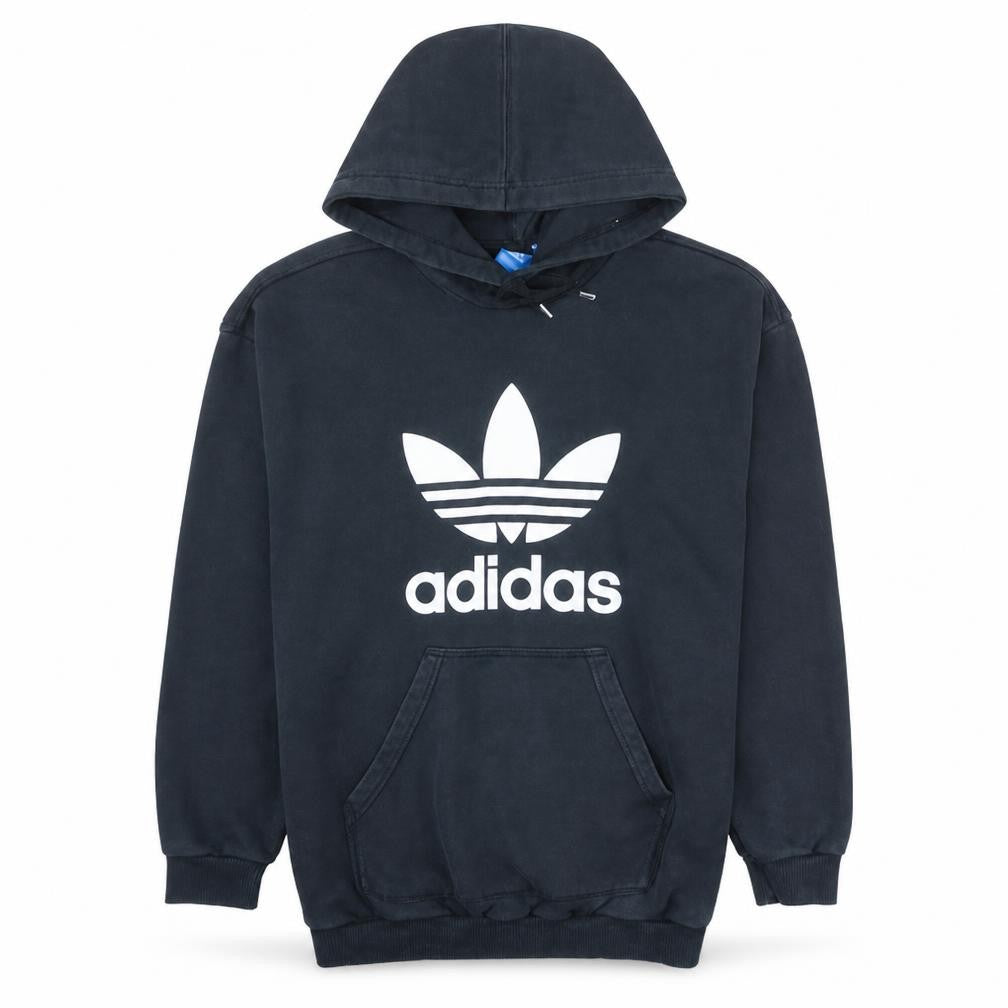 Adidas Womens Black Pullover Hoodie Size 18 Logo Hooded Sweatshirt