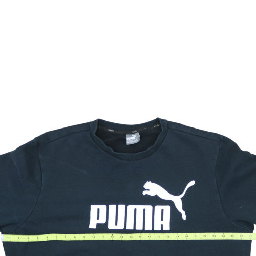 Puma Womens Black XXL Crew Neck Pullover Sweatshirt