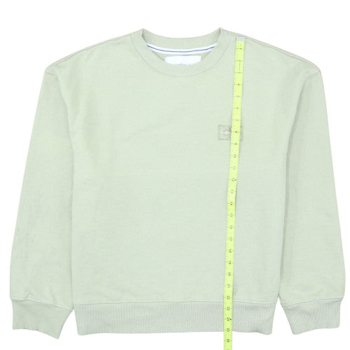 Calvin Klein Jeans Men's Beige Cotton Crew Neck Sweatshirt M