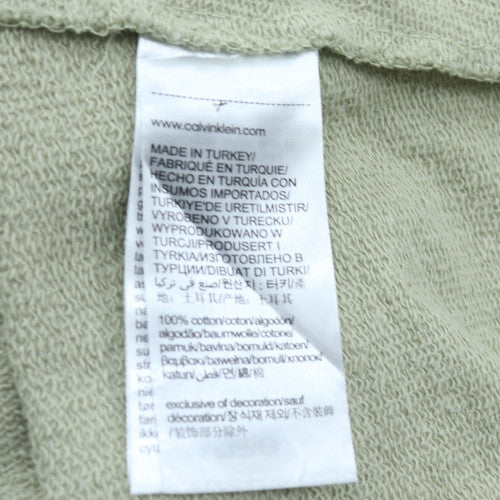 Calvin Klein Jeans Men's Beige Cotton Crew Neck Sweatshirt M