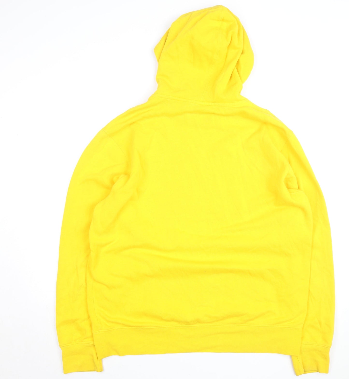 Reebok Men's Yellow Pullover Hoodie L Fleece Sportswear