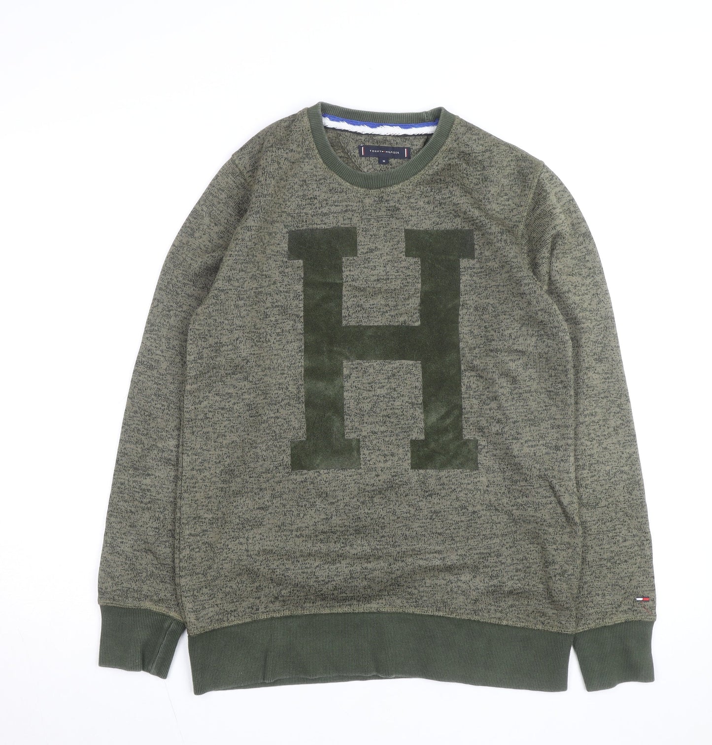 Tommy Hilfiger Men’s Green Crew Neck Pullover Jumper M
