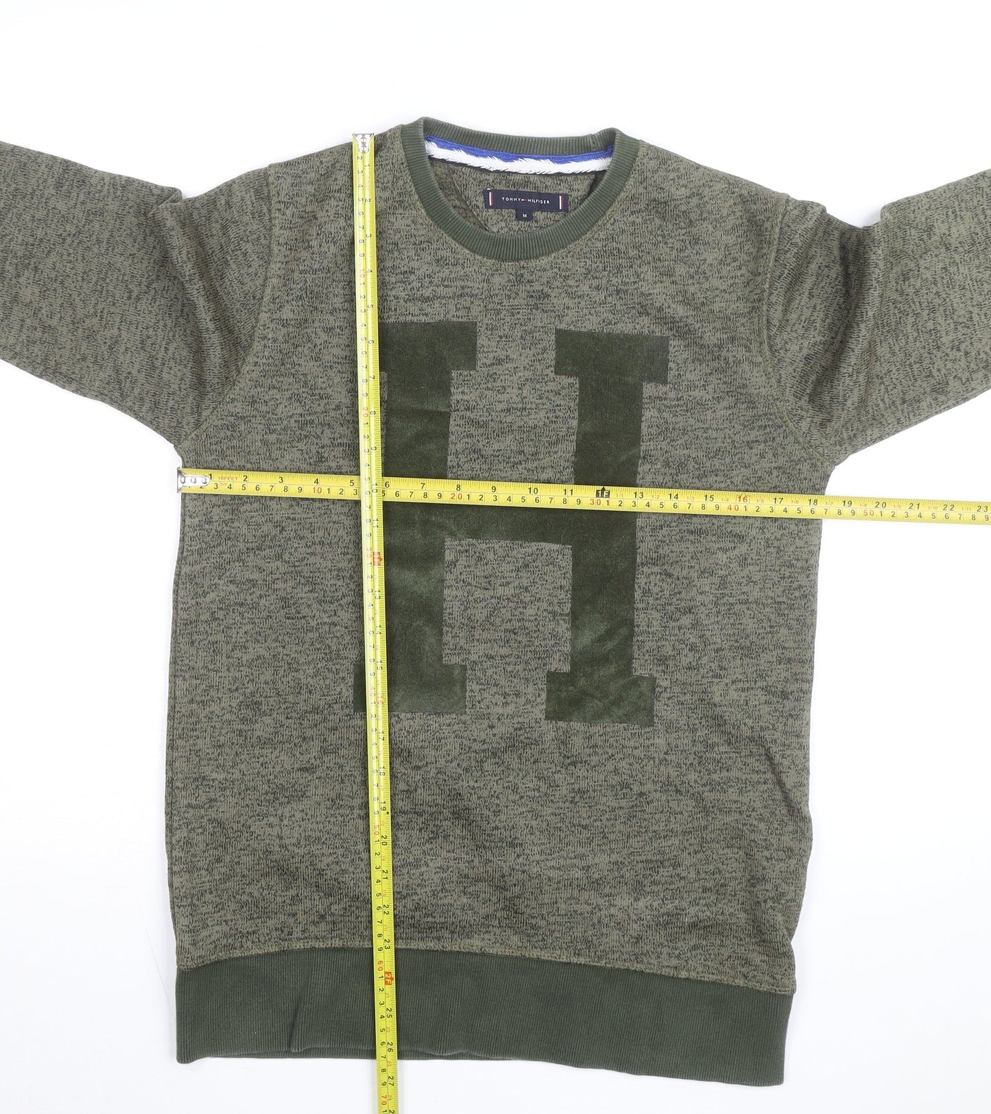 Tommy Hilfiger Men’s Green Crew Neck Pullover Jumper M