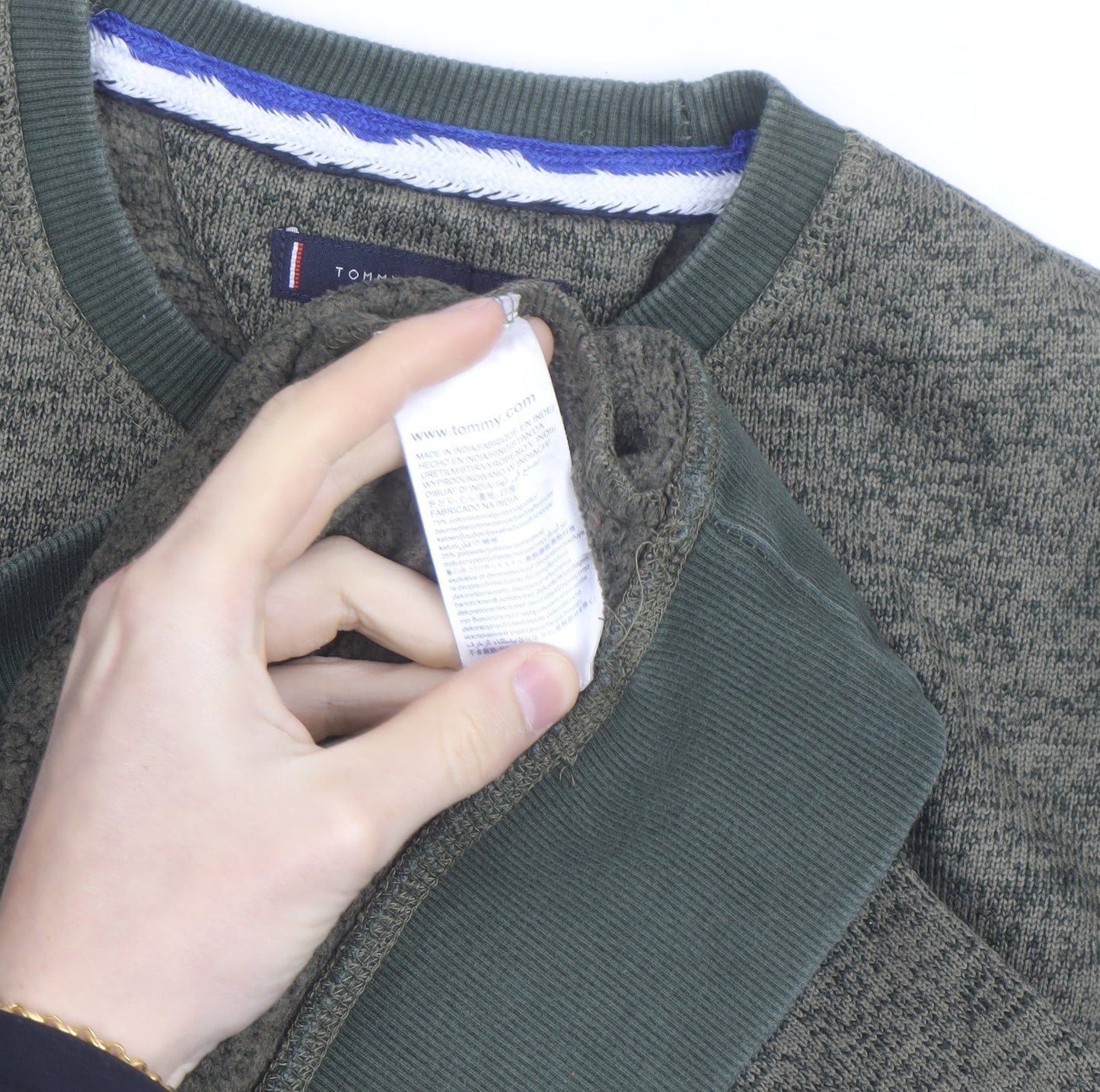 Tommy Hilfiger Men’s Green Crew Neck Pullover Jumper M