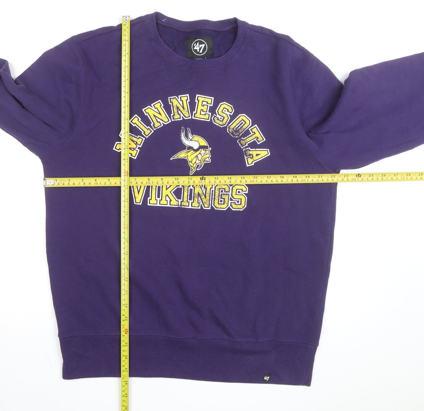 47 Brand Men's Purple Minnesota Vikings Pullover Sweatshirt Size L