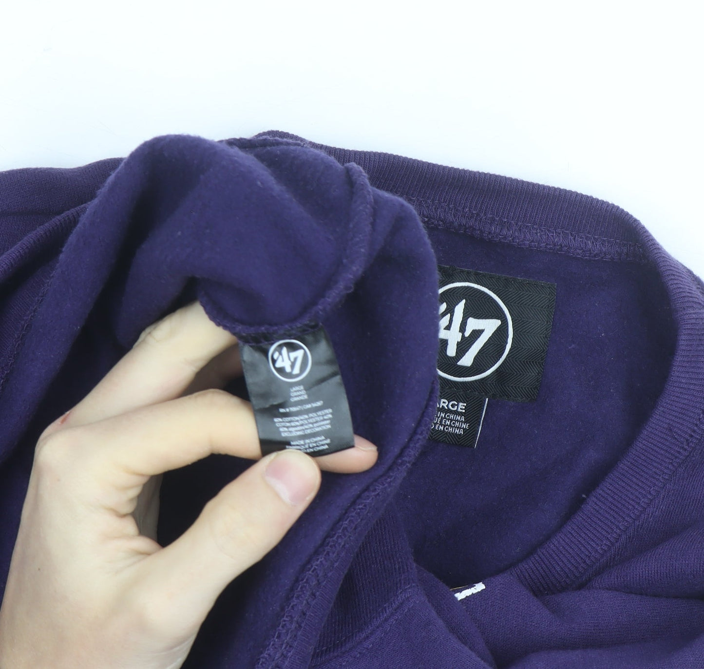 47 Brand Men's Purple Minnesota Vikings Pullover Sweatshirt Size L
