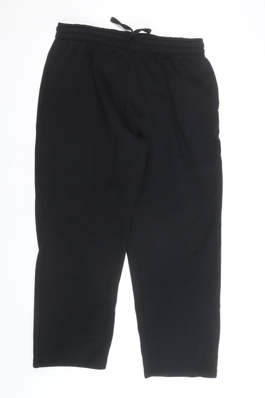 George Men’s Black XL Fleece Jogger Sweatpants with Drawstring