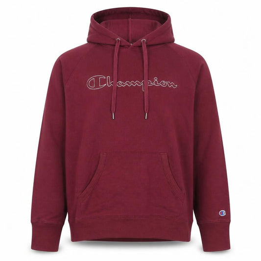 Champion Men's Red Pullover Hoodie Large Regular Fit Fleece