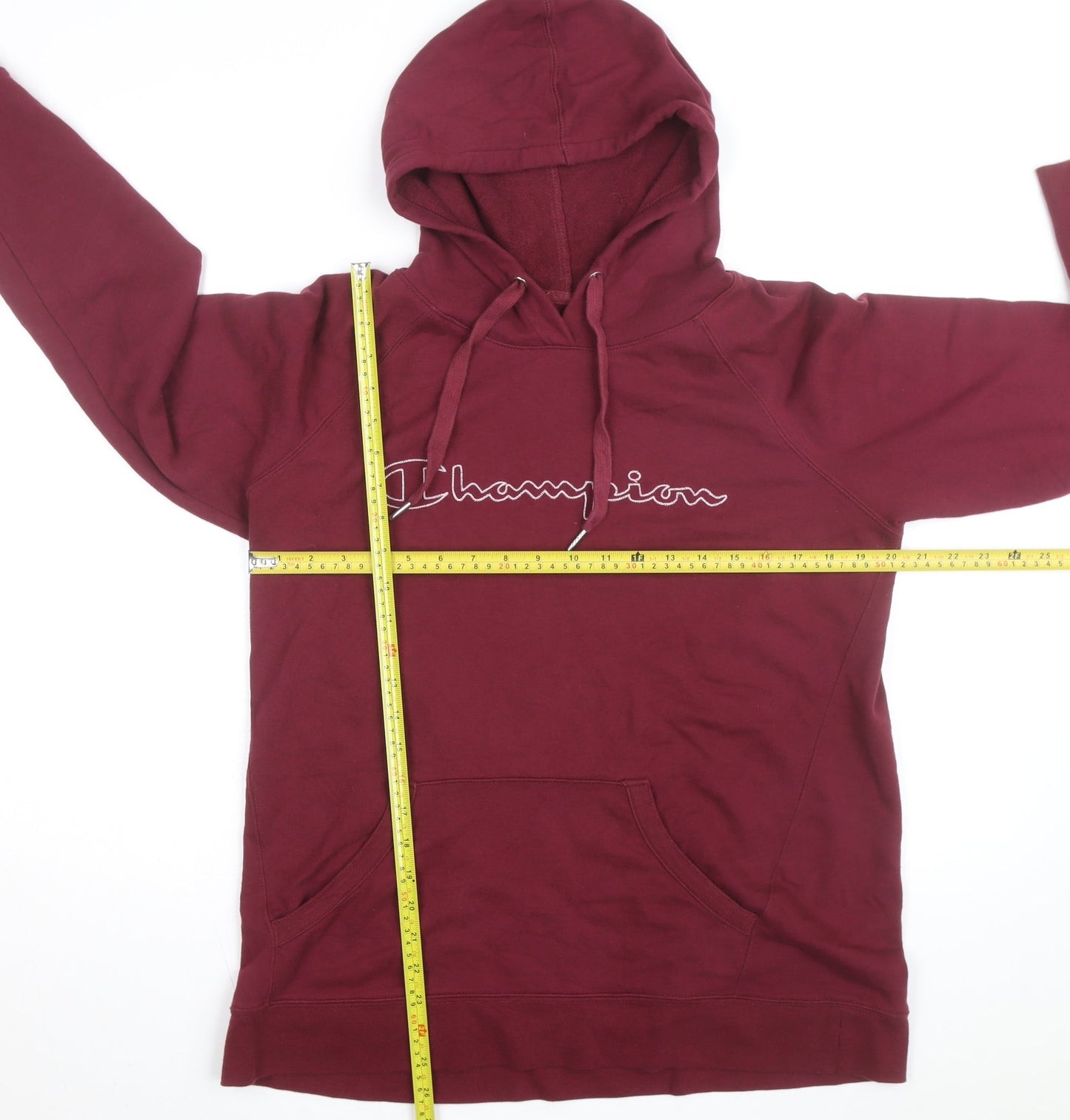 Champion Men's Red Pullover Hoodie Large Regular Fit Fleece