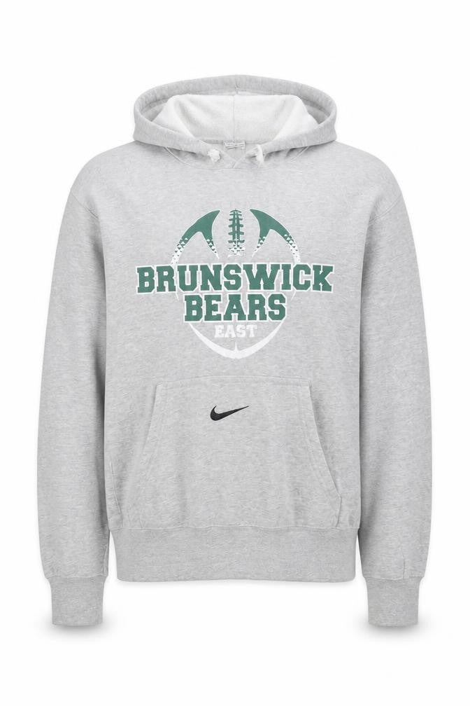 Nike Men’s Grey Brunswick Bears Pullover Hoodie Size M Sportswear