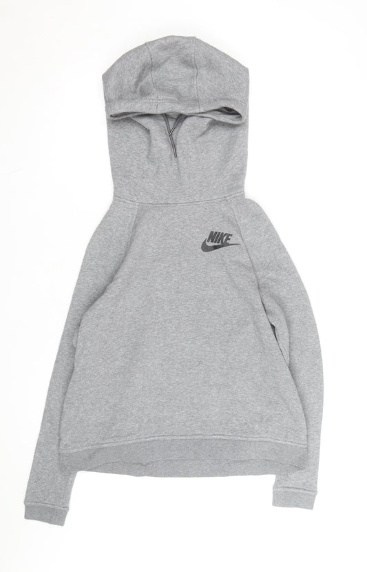 Nike Men's Grey Hoodie M Pullover Athletic Fleece Sweatshirt