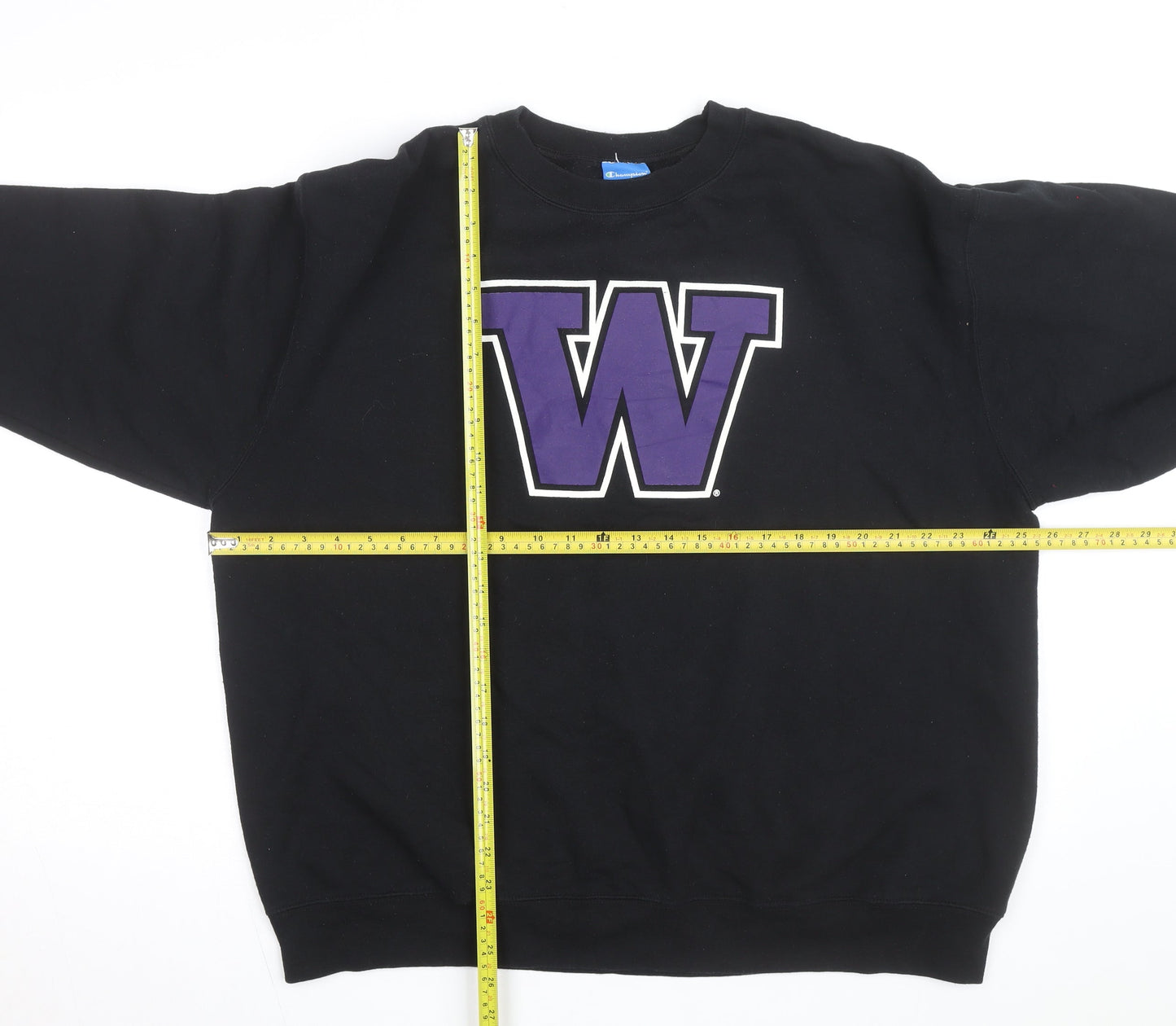 Champion Men's Black XL Pullover Fleece Sweatshirt with Logo