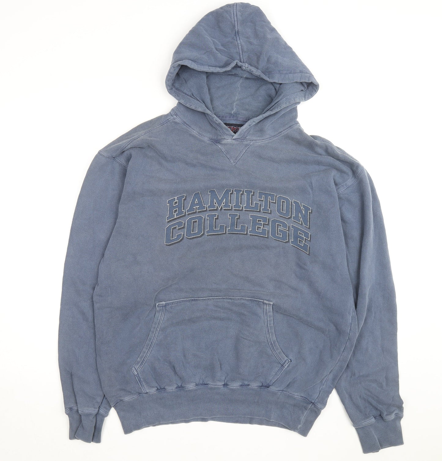 JanSport Men's Blue Hamilton College Pullover Hoodie M Vintage Cotton