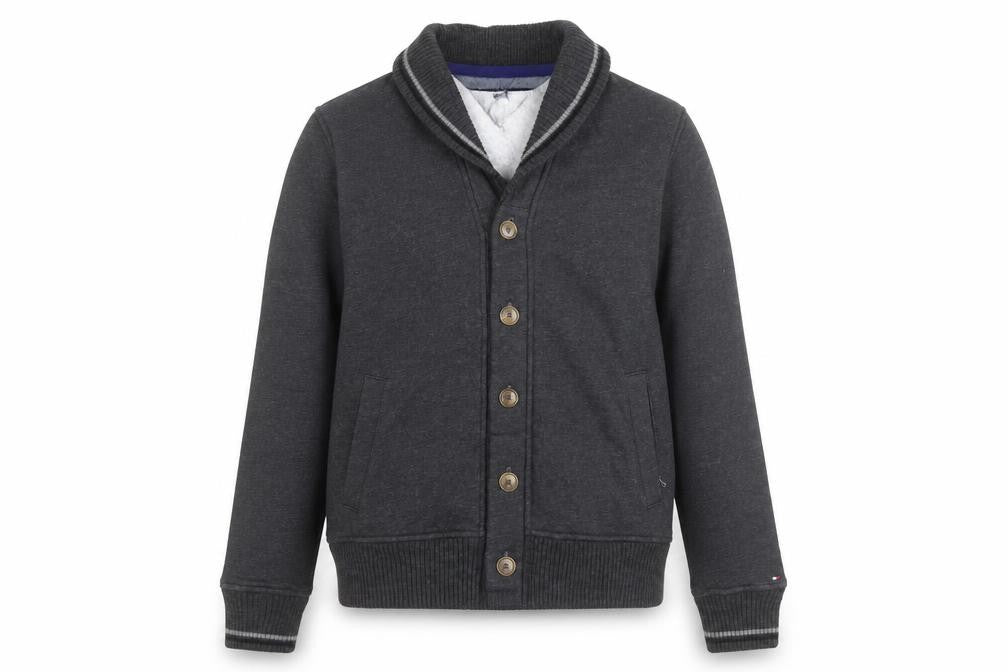 Tommy Hilfiger Men's Grey Shawl Collar Button Cardigan Size M
