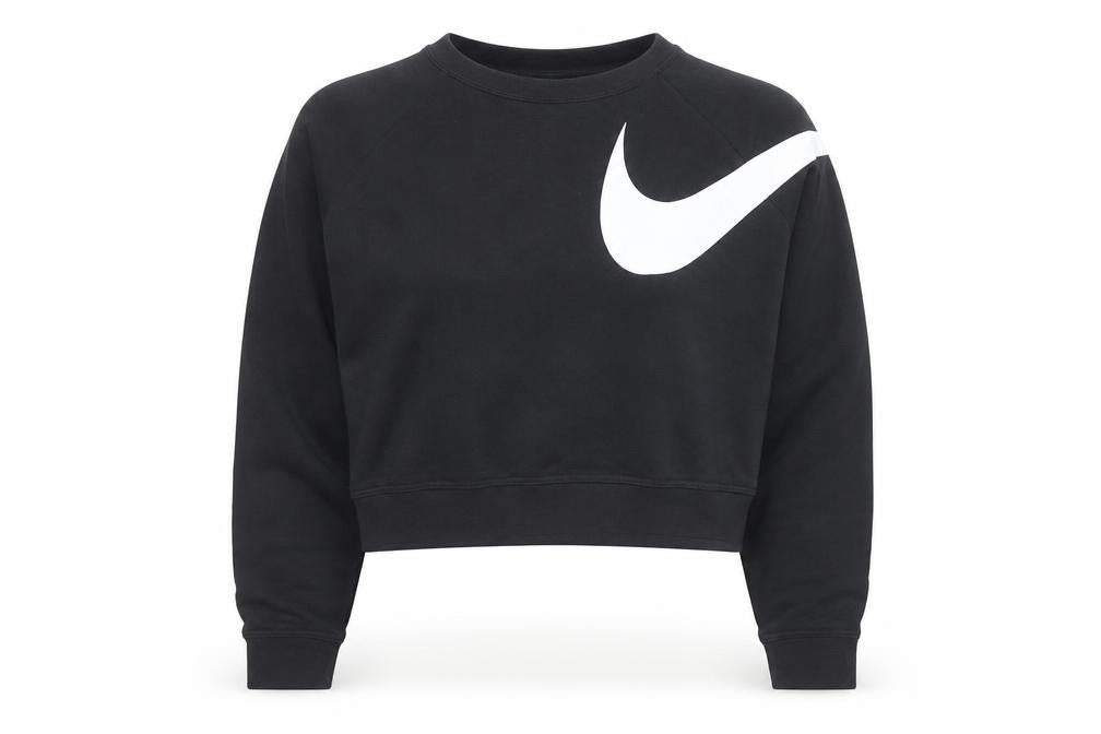 Nike Women's Black XL Dri-Fit Cropped Pullover Sweatshirt