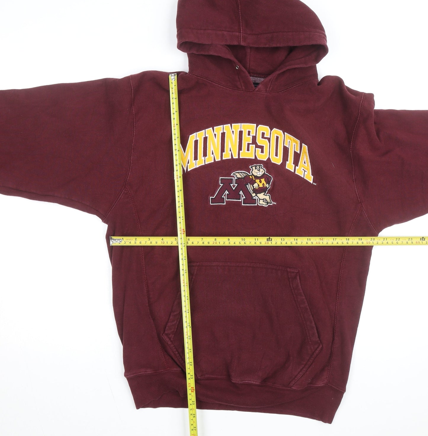 Steve & Barry's Men Red Pullover Hoodie Small Minnesota Graphic