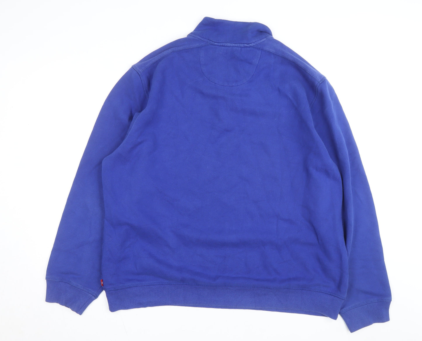 IZOD Men's Blue 2XL 1/4 Zip Fleece Sweatshirt Pullover