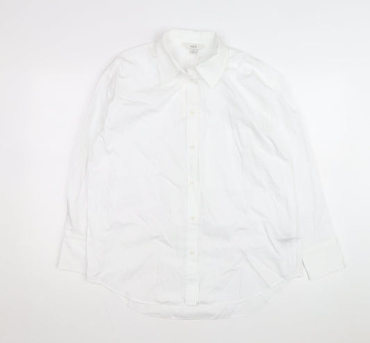 Marks and Spencer Men's White Regular Fit Long Sleeve Cotton Shirt Size 15