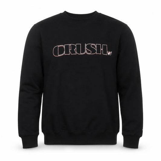 Champion Men's Black Pullover Sweatshirt L Crew Neck Graphic Print
