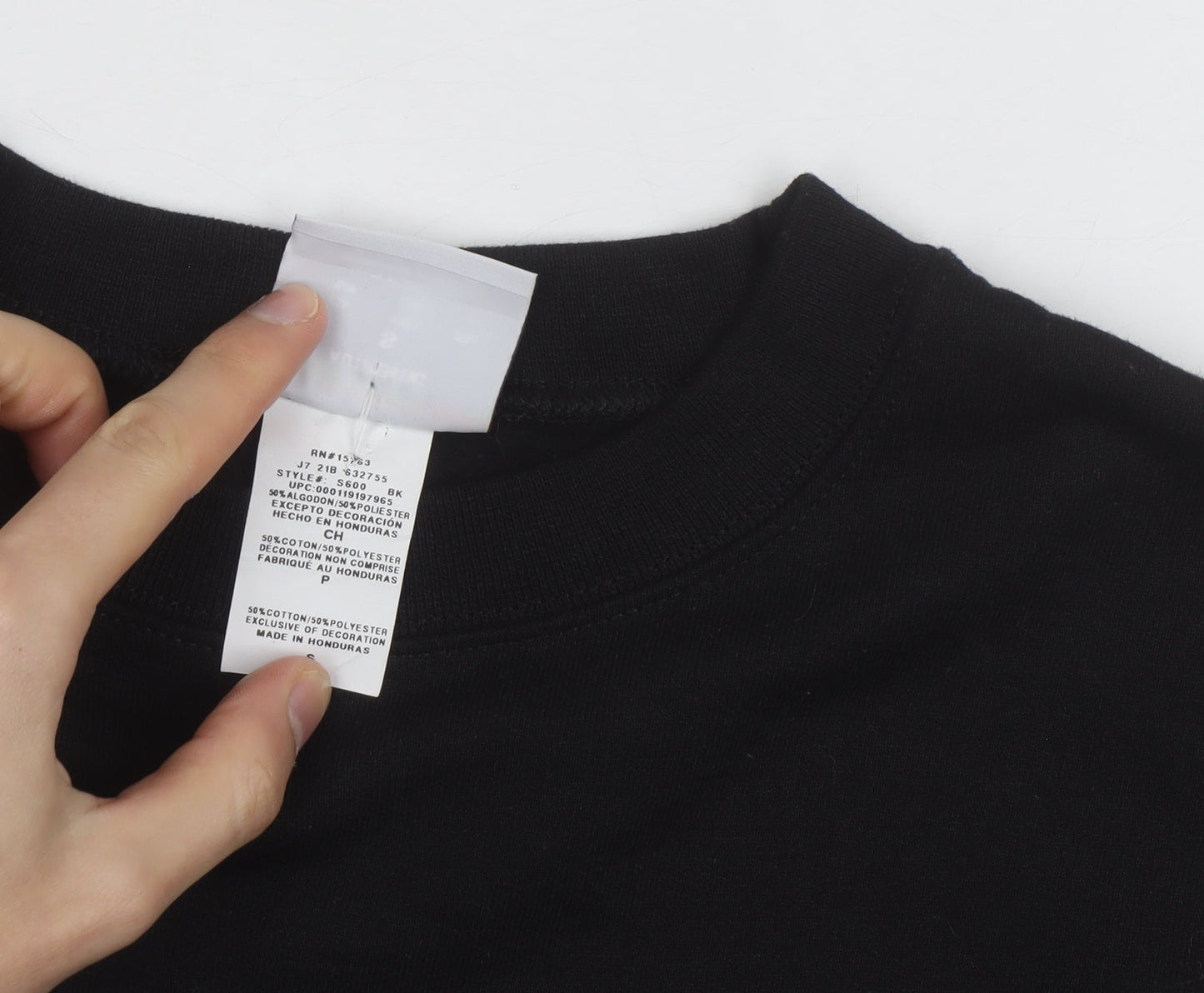 Champion Men's Black Pullover Sweatshirt L Crew Neck Graphic Print