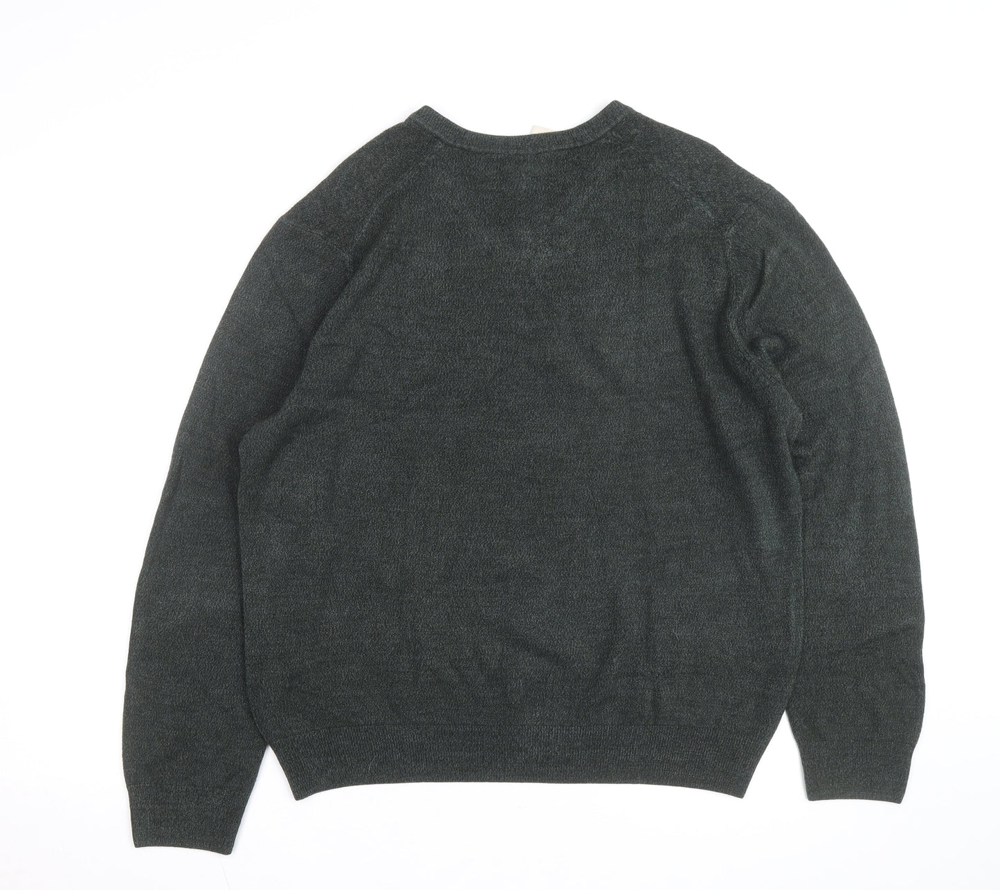 Dockers Men's Green Acrylic V-Neck Pullover Jumper XL